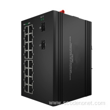 Industrial Switch Unmanaged 16 port Gigabit Ethernet PoE and 2 Gigabit SFP